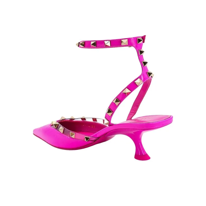 Valentino Slim Heel High Heels Women's Fuchsia-3