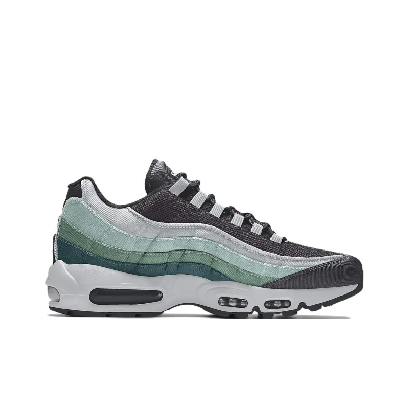 Nike Air Max 95 Wear Resistant Low Top Casual Shoes Women's Black Green-1