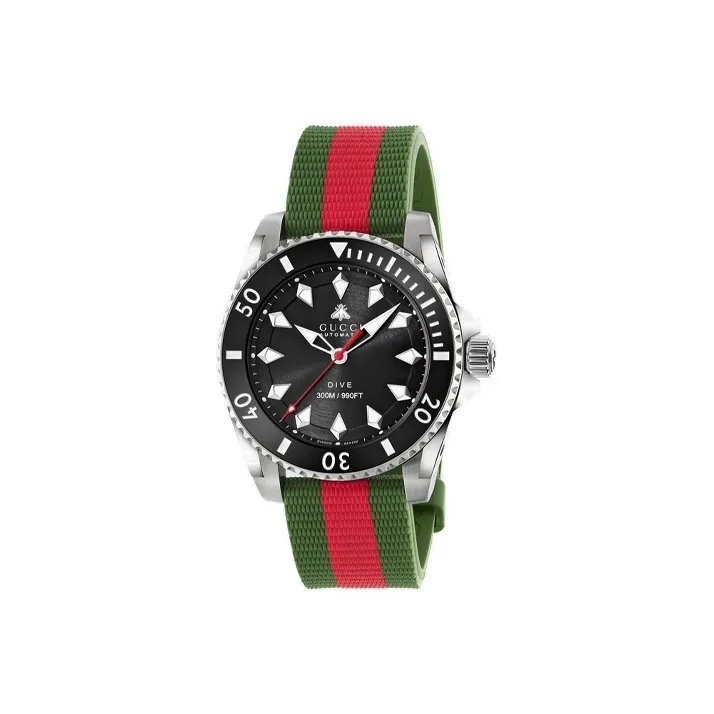 GUCCI Dive Collection Wrist Watch Automatic Mechanical Movement Rubber Strap 40mm Black Dial Men's Watches-0
