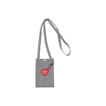 HUMAN MADE Cotton Crossbody Bag Shoulder Bag Mini Unisex Black White Stripes