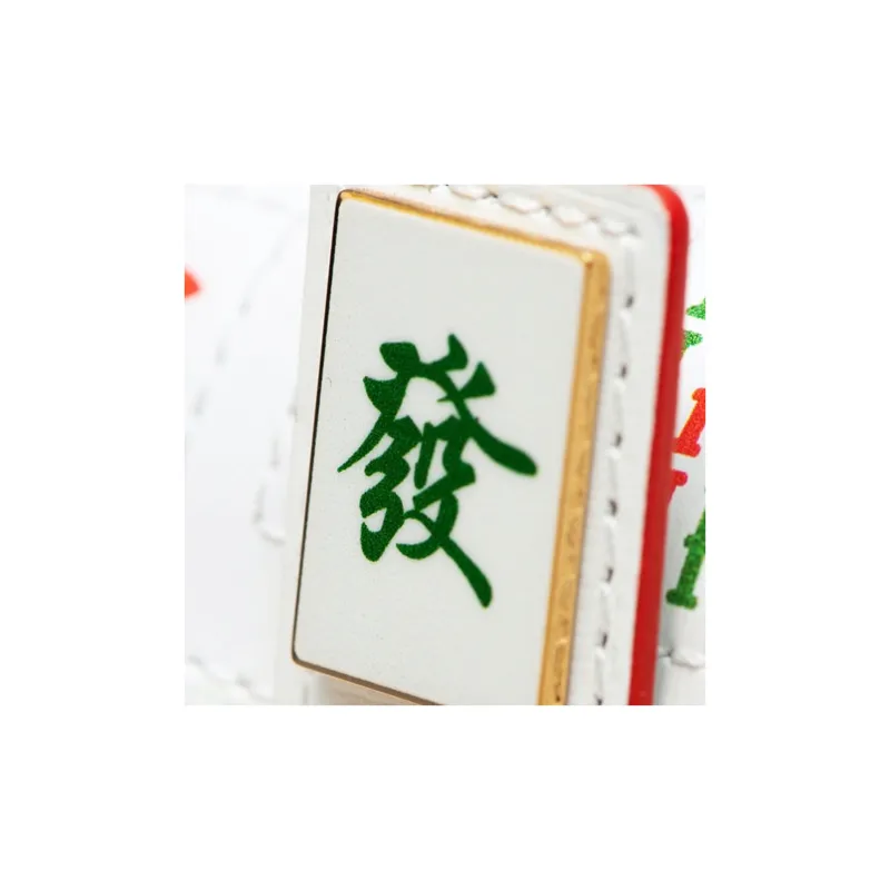 Delvau Brillant Cow Leather Handbag Mini Unisex White-5