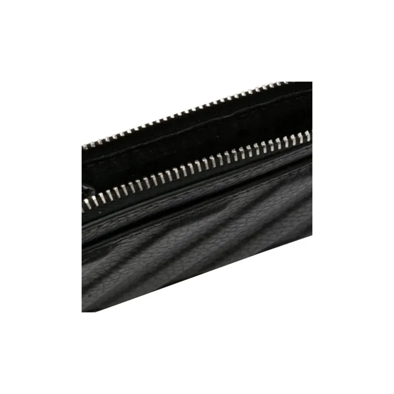 OFF WHITE Diag Zipped Card Case Black-4