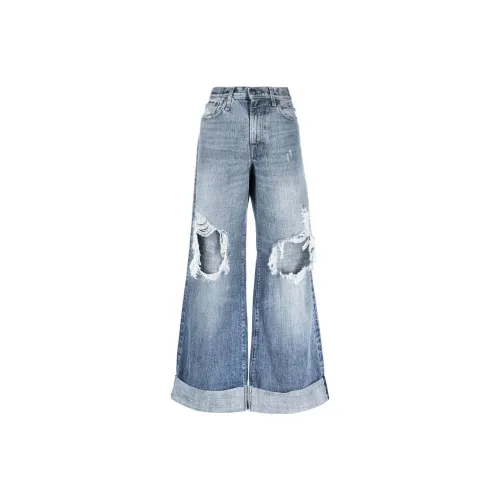 R13 Ripped Wide-leg Jeans