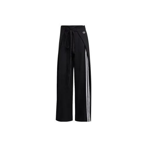 adidas originals Trefoil Women's Wide-Leg Knit Track Pants Black