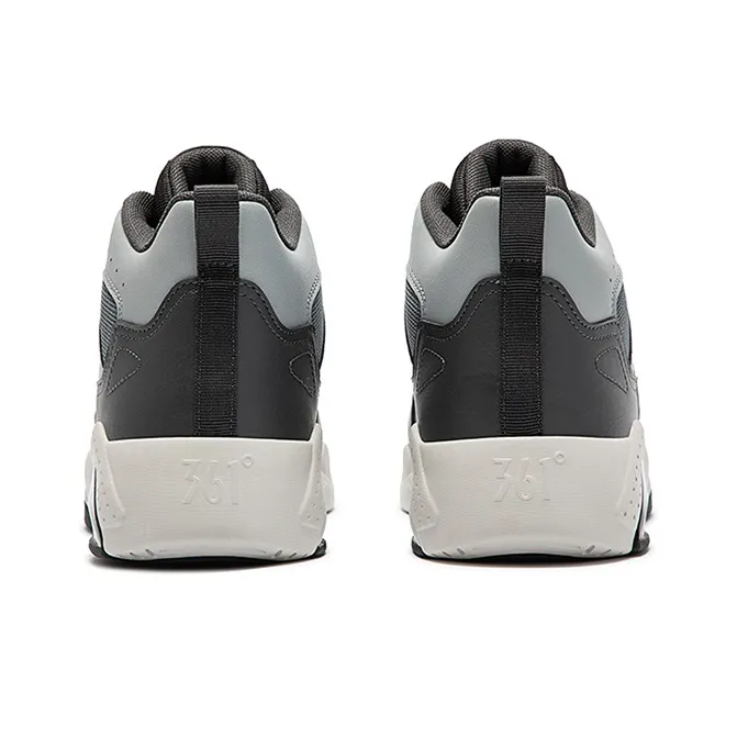 361° Winter Syndrome Thermal Slip Resistant High Top Skateboard Shoes Men's Gray Black-3