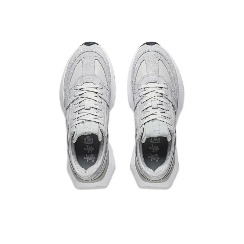LiNing Lightweight And Wear-resistant Low-Top Running Shoes Men's Gray-3