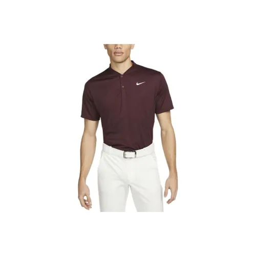 Nike Polo Shirts Men Dark Brown