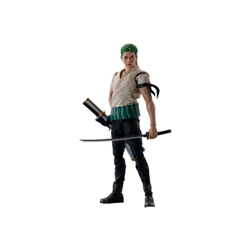 BANDAI S.H.Figuarts One Piece Character Netflix Original Series Roronoa Zoro Action Figures 14.5cm-1