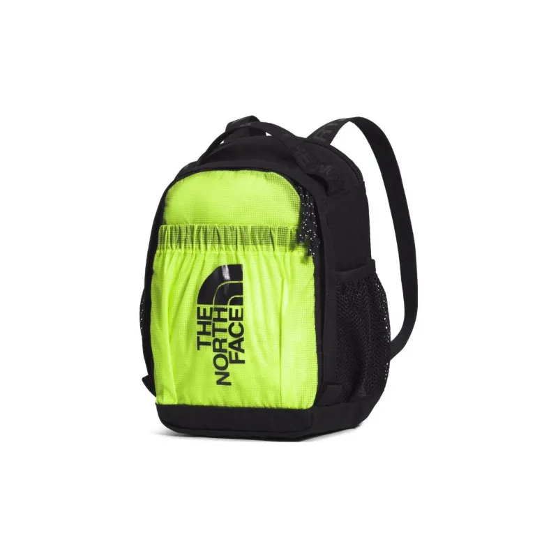 THE NORTH FACE Recycled Polyester Backpack Mini Unisex Black Neon Green-1
