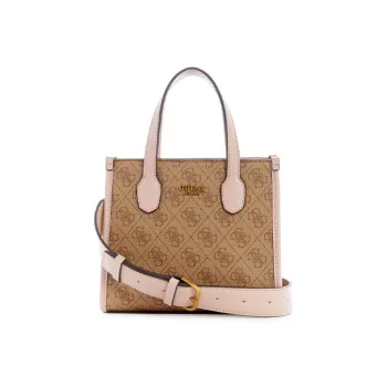 GUESS Polyurethane Tote Bag Shopping Bag Shoulder Bag Crossbody Bag Handbag Mini Women's Brown/Pink