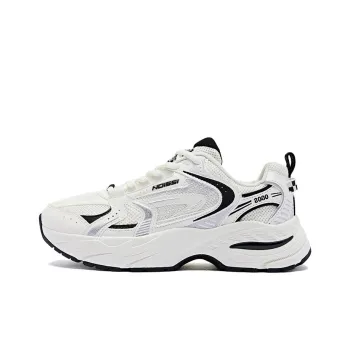QIAODAN Cushioning And Breathable Low Top Casual Shoes Women's Ivory Black