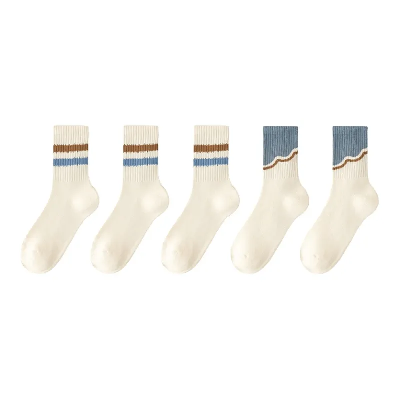 MIIOW Mid Calf Socks Women's 5 Pack-10