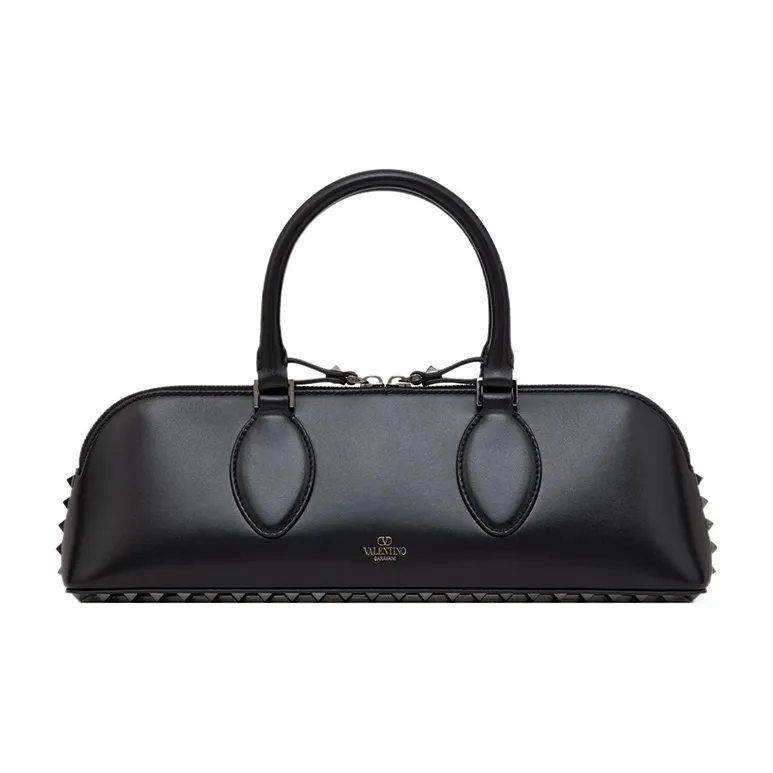 Valentino ROCKSTUD Calfskin Shoulder Bag Crossbody Bag Handbag Women's Black-3