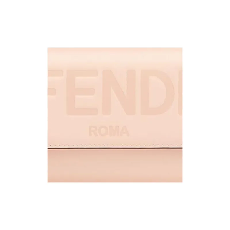 FENDI ROMA Leather Wallet Regular Women's Pink-3
