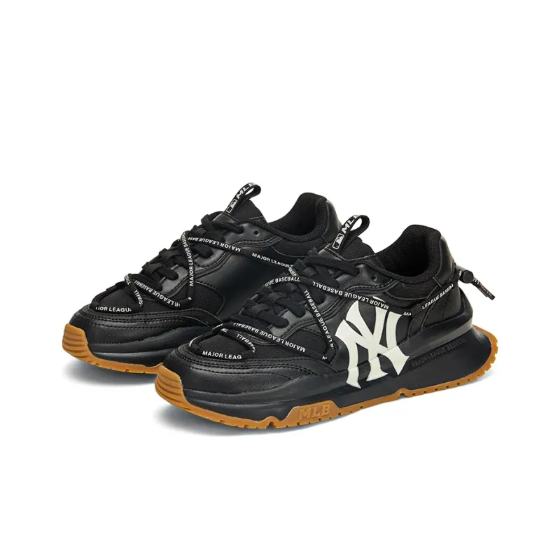 MLB Chunky Runner New York Yankees Anti Slip And Wear Resistant Height Increasing Low Top Chunky Sneakers Unisex Black-2