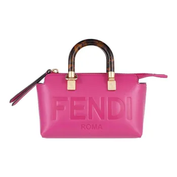 FENDI By The Way Series Calfskin Boston Bag Shoulder Bag Crossbody Bag Mini Women's Fuchsia