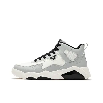 361° Winter Journey Warm Anti Slip And Wear Resistant High Top Skateboard Shoes Men's White Gray