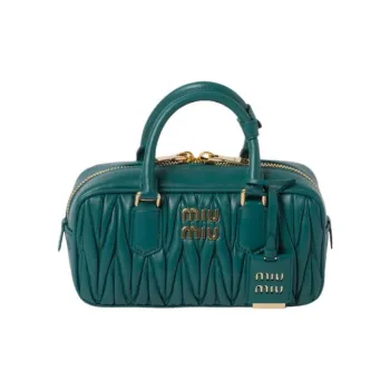 MIU MIU Arcadie Series Nappa Leather Shoulder Bag, Crossbody Bag, Handbag Women's Lagoon Blue