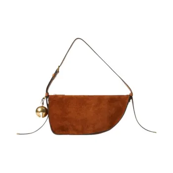 Burberry Shield Sling Suede Shoulder Bag