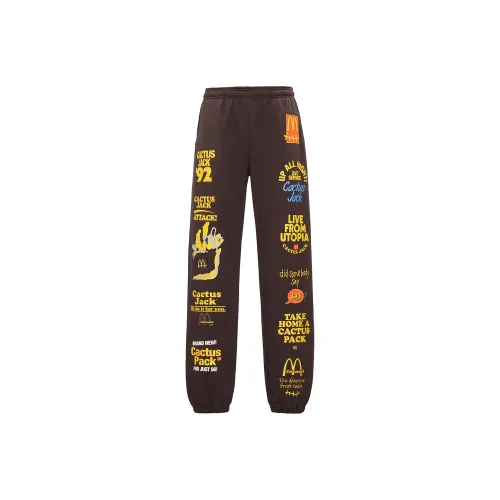 Mcdonald's X Travis Scott Casual Pants Unisex Brown