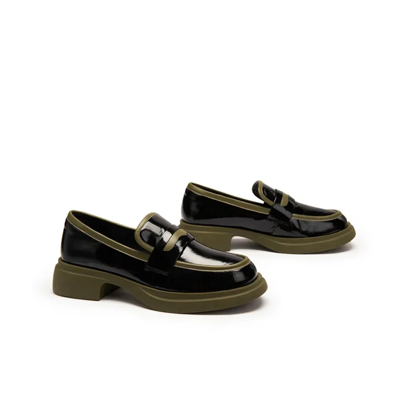 MALEMONKEY Loafers 4cm Women's Black-1