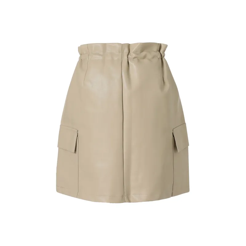QYPRF Leather Short Skirts Women's-6
