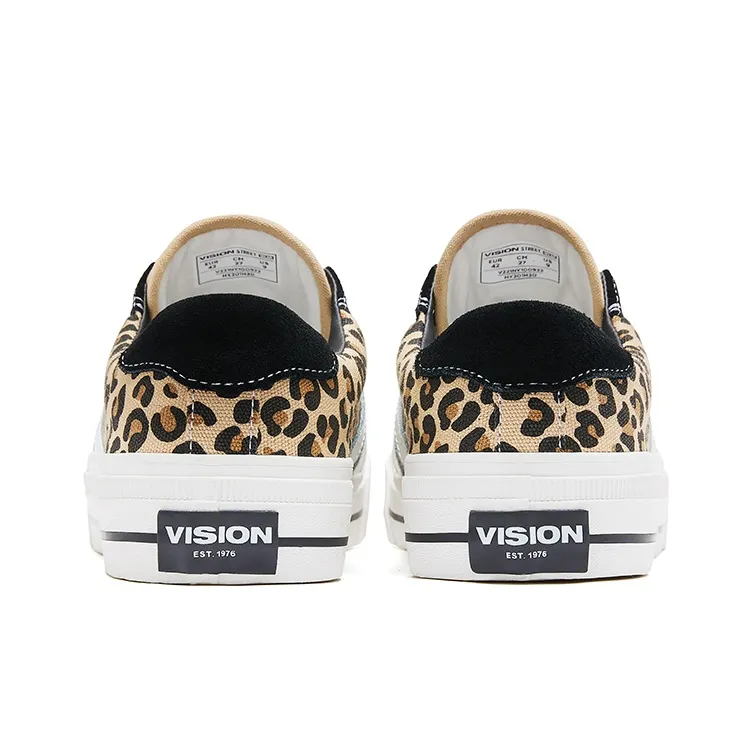 Vision Street Wear V76 Low Top Skateboard Shoes Unisex Leopard Print-4