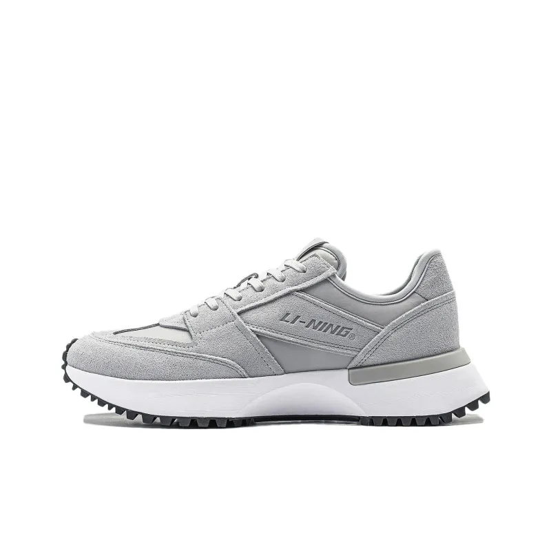 LiNing Lightweight And Wear-resistant Low-Top Running Shoes Men's Gray-0