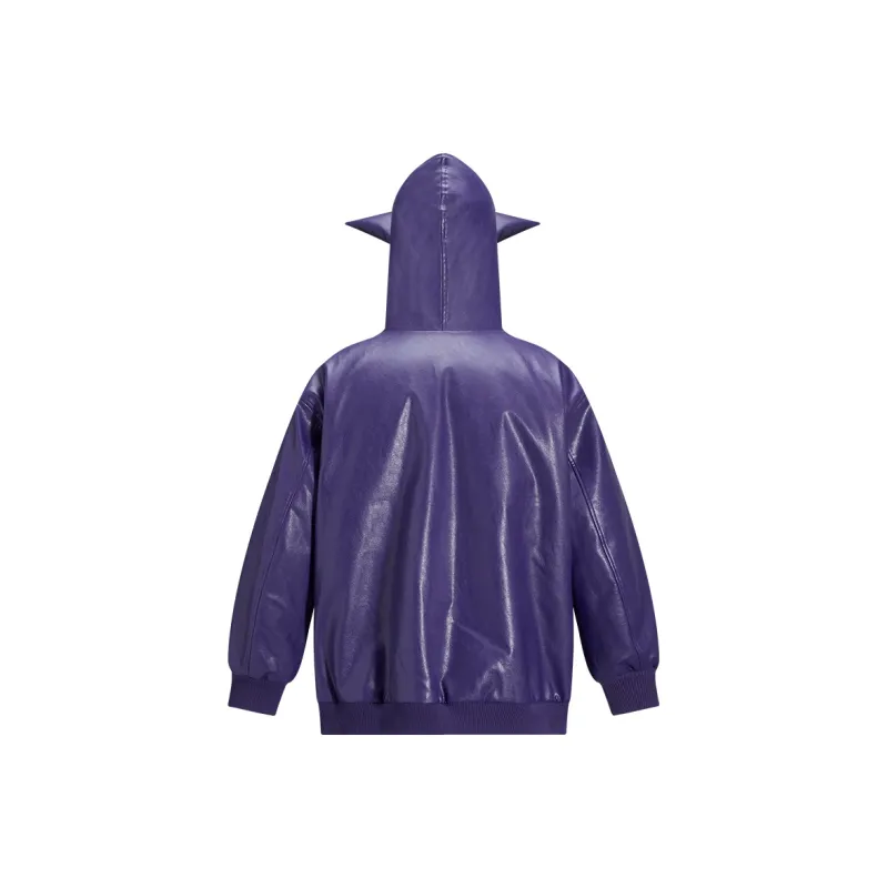 KAKAZZY Leather Jackets Unisex Purple-2