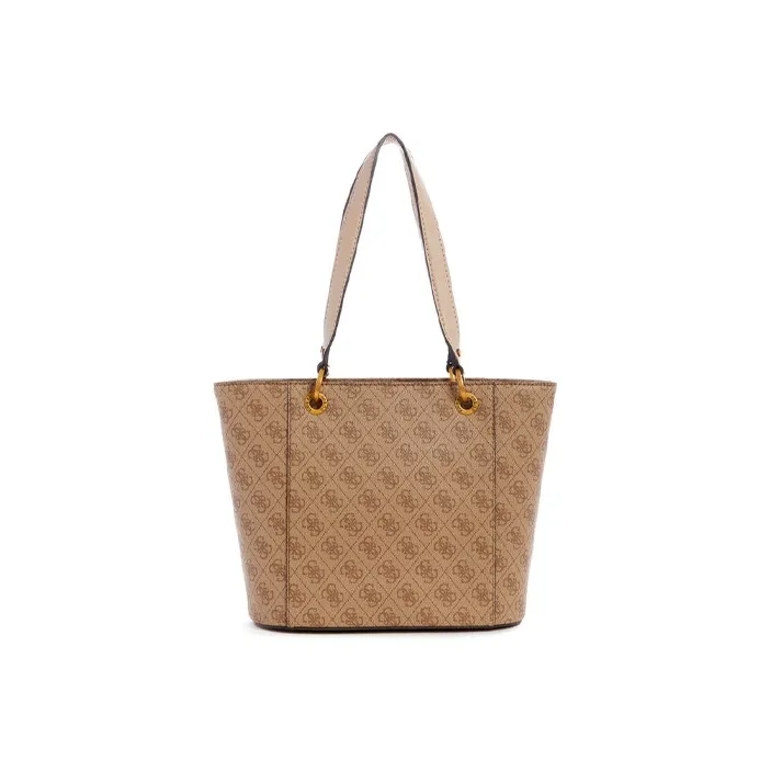 GUESS Polyurethane Tote Bag Shopping Bag Shoulder Bag Handbag Small Size Women's Brown-2