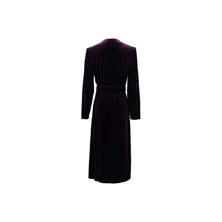 MISSSHINE Long Sleeved Dresses Women's Purple-1