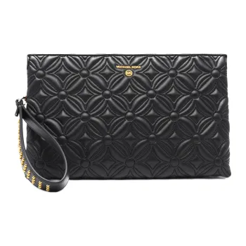 MICHAEL KORS Jet Set Leather Wallets Clutches Extra Large Women's Black
