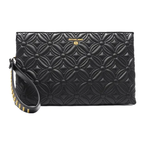 MICHAEL KORS Jet Set Leather Wallets Clutches Extra Large Women's Black