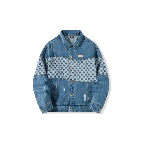 FORHUG Denim Jackets Unisex Blue