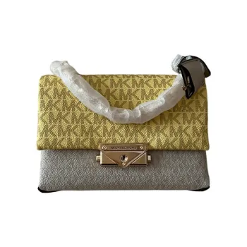 MICHAEL KORS Cece Artificial Leather Envelope Shoulder Bag, Crossbody Bag, Handbag Small Size Women's Yellow