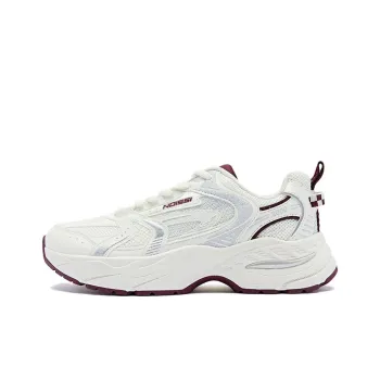 QIAODAN Kaiyuan 1.0 Cushioning And Breathable Low Top Casual Shoes Women's Ivory Red