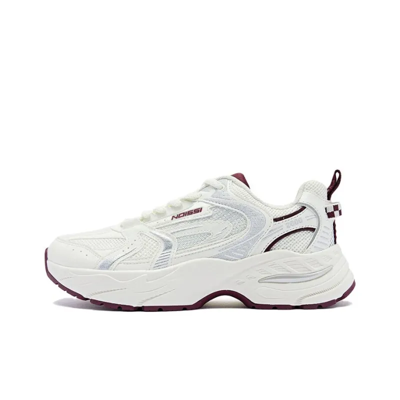QIAODAN Kaiyuan 1.0 Cushioning And Breathable Low Top Casual Shoes Women's Ivory Red-0