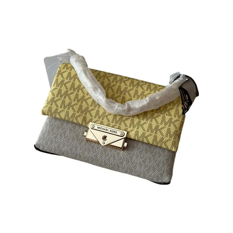 MICHAEL KORS Cece Artificial Leather Envelope Shoulder Bag, Crossbody Bag, Handbag Small Size Women's Yellow-1