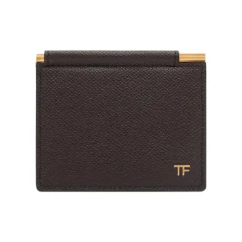 TF Grain Calfskin Wallet, Card Holder Regular Men's Brown