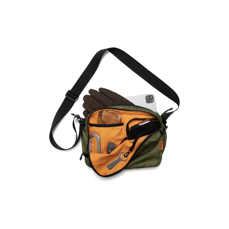 MYBRANDORIGINAL Nylon Cycling Bag Small Square Bag Crossbody Bag Small Size Unisex Green Black-3