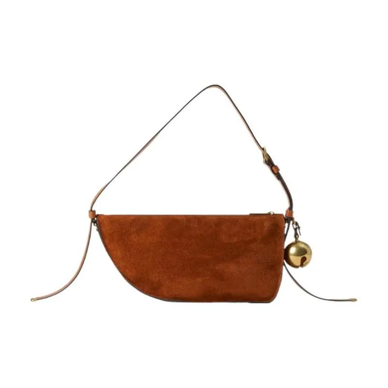 Burberry Shield Sling Suede Shoulder Bag-2