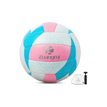 Kuangmi PVC Size 5 Volleyball Unisex Blue Pink Blue Yellow
