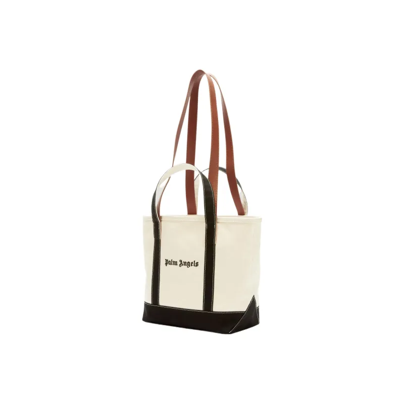 PALM ANGELS Logo print Canvas Tote Bag-1