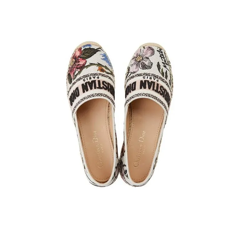 DIOR Granville Espadrilles Women's White Floral-3