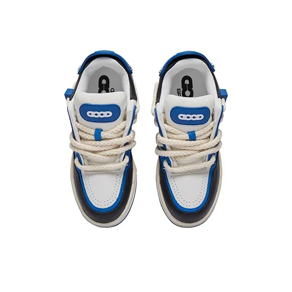 GOODBRAND Height Increasing Slip Resistant Mid Top Skateboard Shoes Unisex Obsidian Blue-6