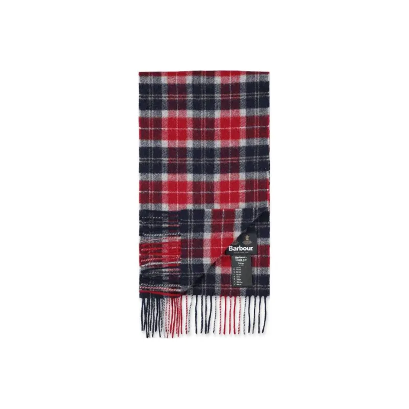 BARBOUR Tartan Checked Fringed Scarf-0