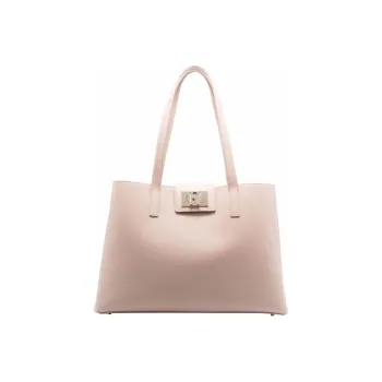 Furla 1927 Collection Leather Tote Bag Shopping Bag Shoulder Bag Handbag Large Size Women's Pink