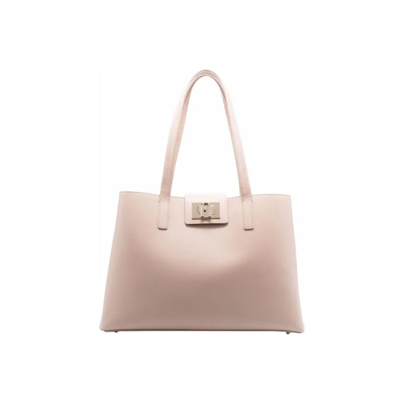 Furla 1927 Collection Leather Tote Bag Shopping Bag Shoulder Bag Handbag Large Size Women's Pink-0