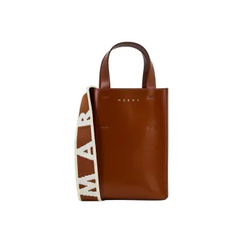 MARNI Logo Printed Top Handle Bag