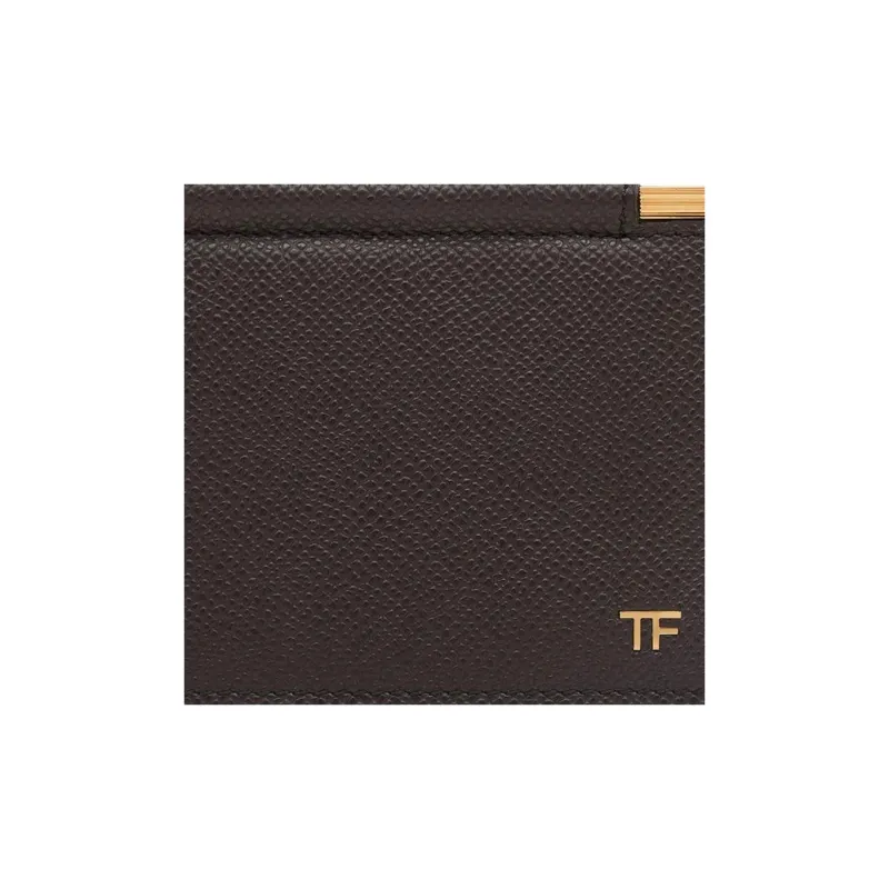 TF Grain Calfskin Wallet, Card Holder Regular Men's Brown-3